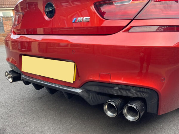 Bmw 6 series f06 f12 f13 m6 carbon fiber quad exhaust rear diffuser