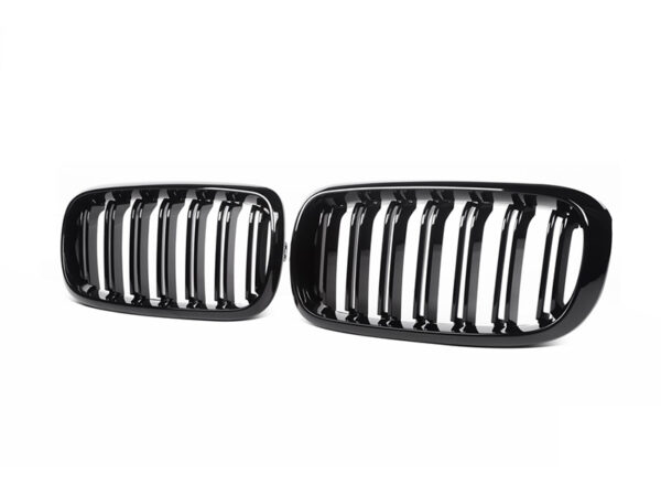 Bmw x5 x6 x5m x6m f15 f16 f85 f86 m style gloss black double kidney grilles