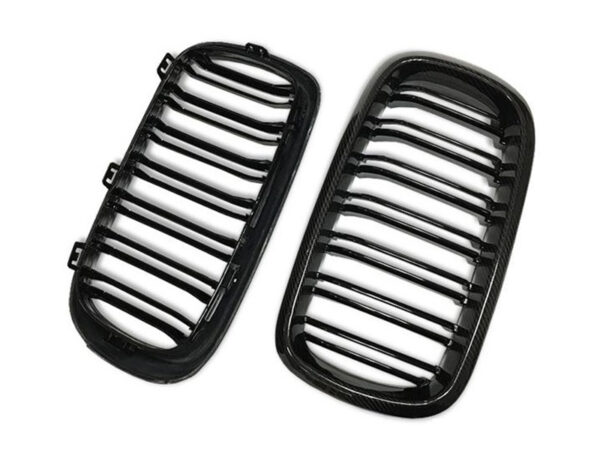 Bmw x5 x6 x5m x6m f15 f16 f85 f86 m style carbon fiber double kidney grilles