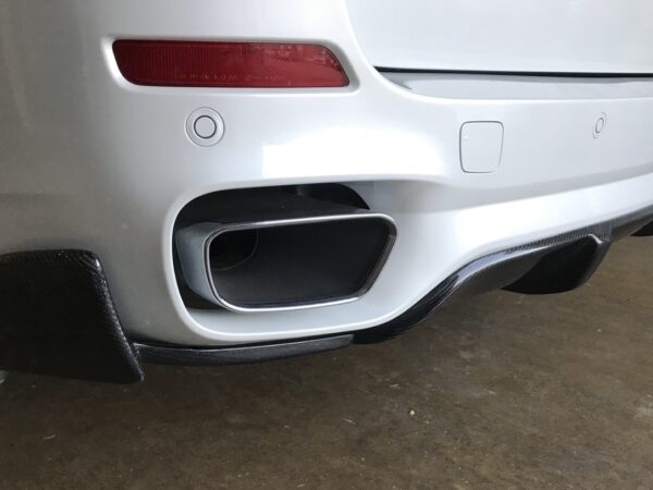 Bmw x5 f15 m sport performance style carbon fiber rear diffuser