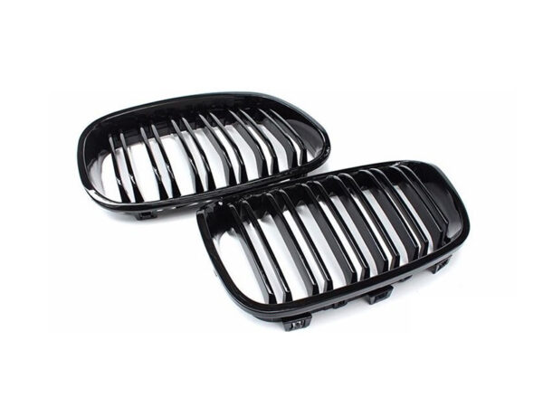 Bmw 1 series f20 f21 pre lci m style gloss black double kidney grilles