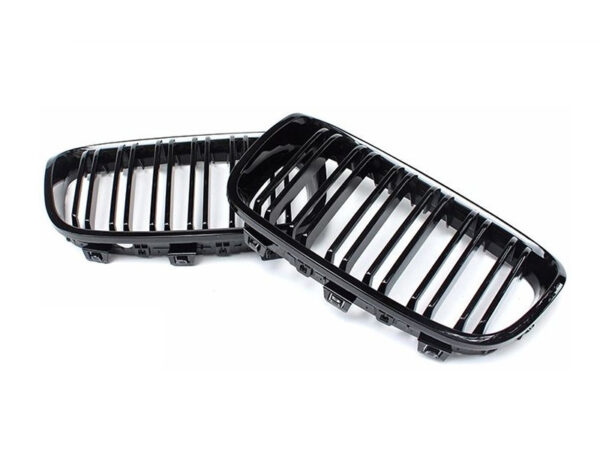 Bmw 1 series f20 f21 pre lci m style gloss black double kidney grilles