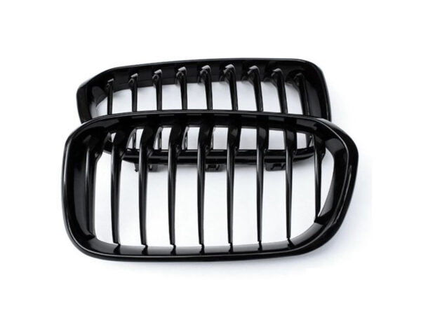 Bmw 1 series f20 f21 m style lci gloss black single kidney grilles