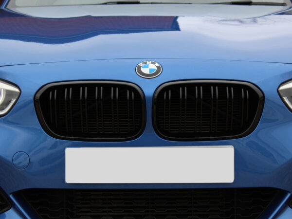 Bmw 1 series f20 f21 m style lci gloss black double kidney grilles