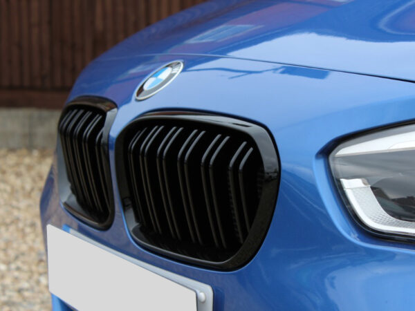 Bmw 1 series f20 f21 m style lci gloss black double kidney grilles