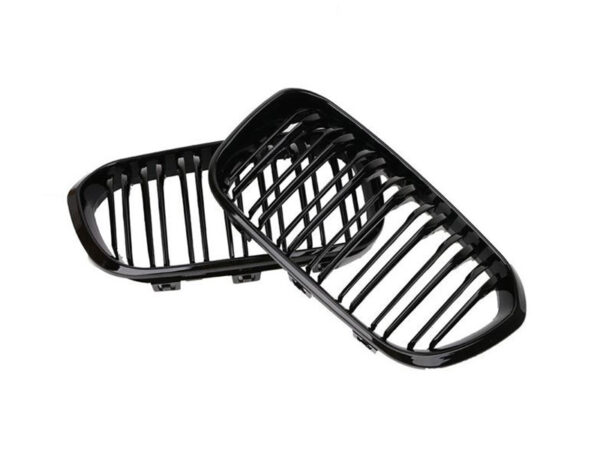 Bmw 1 series f20 f21 m style lci gloss black double kidney grilles