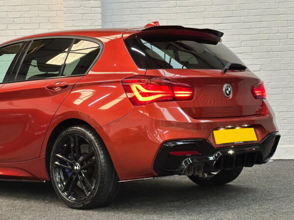 Bmw 1 series f20 f21 lci m sport gloss black double exhaust rear diffuser