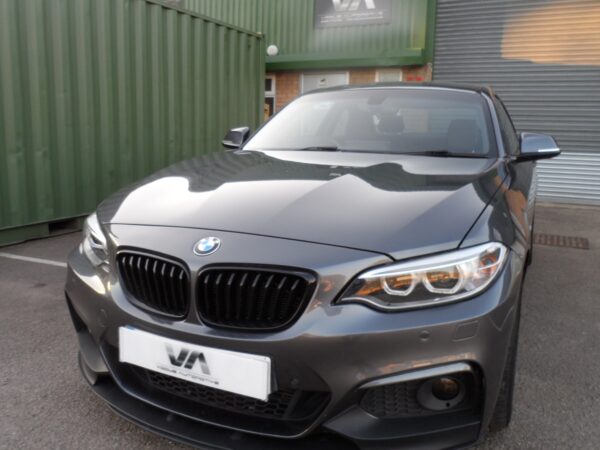Bmw 2 series f22 f23 f87 m2 gloss black single kidney grilles