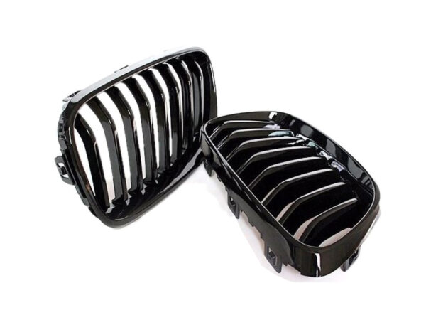 Bmw 2 series f22 f23 f87 m2 gloss black single kidney grilles