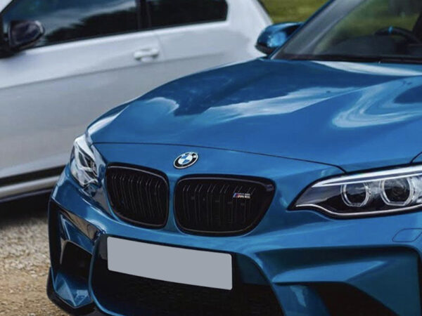 Bmw 2 series f22 f23 f87 m2 gloss black m style double kidney grilles