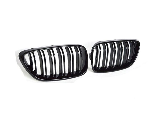 Bmw 2 series f22 f23 f87 m2 gloss black m style double kidney grilles
