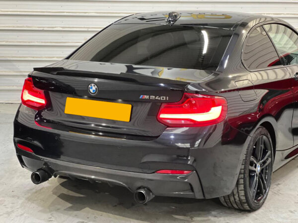 Bmw 2 series f22 f23 m sport carbon fiber performance style dual exhaust rear diffuser