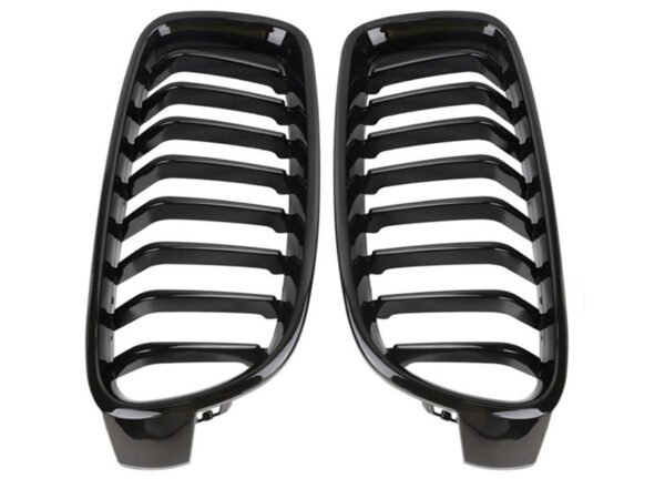 Bmw 3 series f30 f31 m style gloss black single kidney grilles