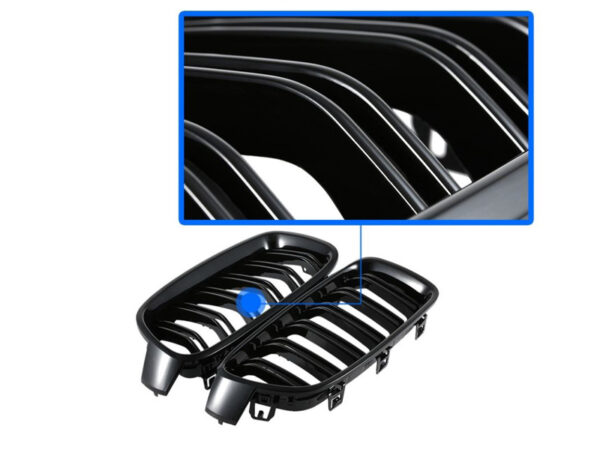 Bmw 3 series f30 f31 gloss black double kidney grilles