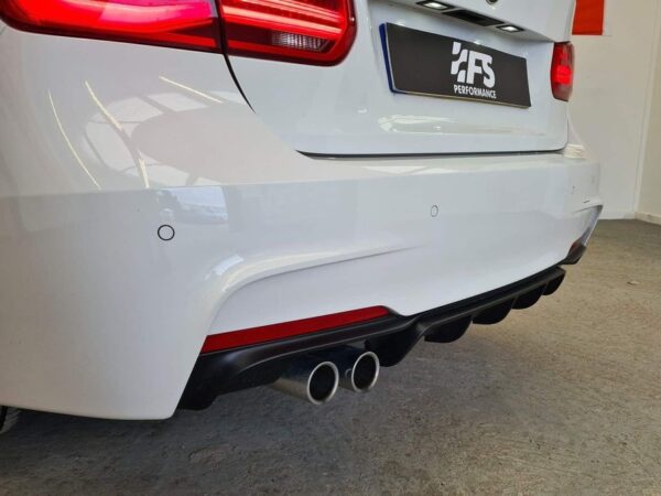 Bmw 3 series m sport f30 f31 performance style twin exhaust rear diffuser
