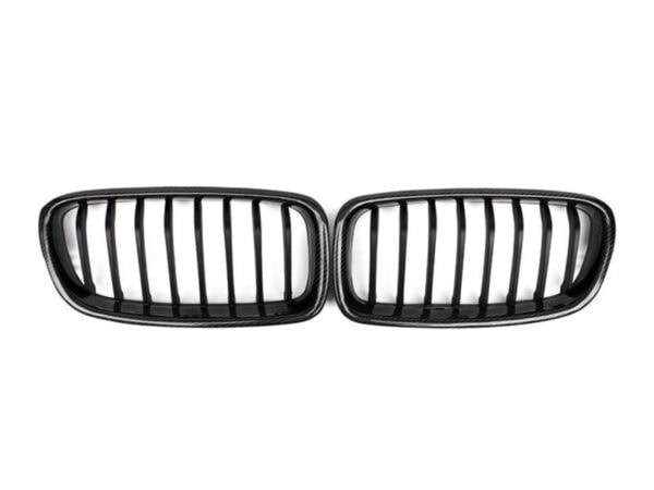 BMW 3 Series F30 F31 CARBON FIBER GLOSS BLACK Single Kidney Grilles