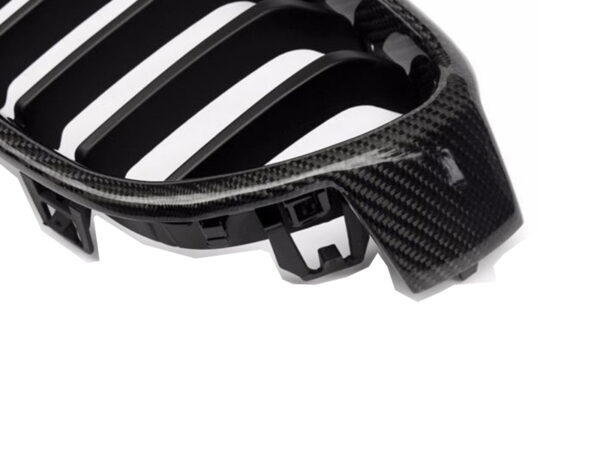 Bmw 3 series f30 f31 carbon fiber gloss black single kidney grilles