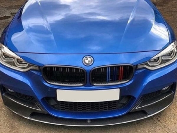 Bmw 3 series f30 f31 carbon fiber m stripes double kidney grilles