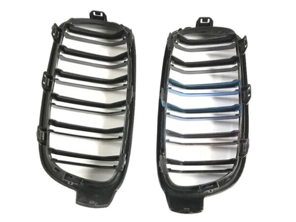 Bmw 3 series f30 f31 carbon fiber m stripes double kidney grilles