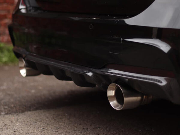 Bmw 3 series f30 f31 m sport performance style carbon fiber dual exhaust rear diffuser