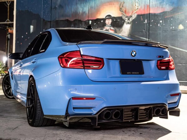 Bmw 3 series f30 f80 m3 mtc style carbon fiber boot spoiler