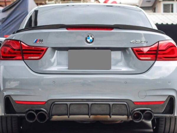 BMW 4 Series F32 F33 F36 M Sport PERFORMANCE Style CARBON FIBER Quad Exhaust Rear Diffuser