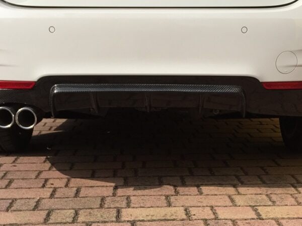 Bmw 4 series f32 f33 f36 m sport performance carbon fiber twin exhaust rear diffuser