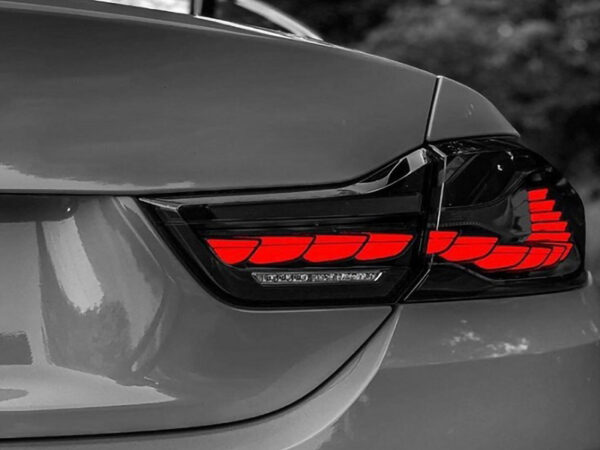 Bmw 4 series f32 f33 f36 f82 f83 m4 cs gts oled style smoked rear tail lights