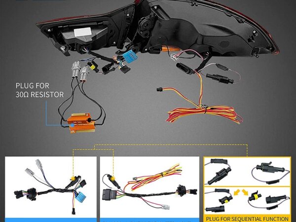 Bmw 4 series f32 f33 f36 f82 f83 m4 cs gts oled style smoked rear tail lights