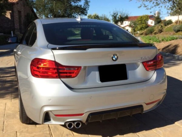 Bmw 4 series f36 performance style carbon fiber boot spoiler