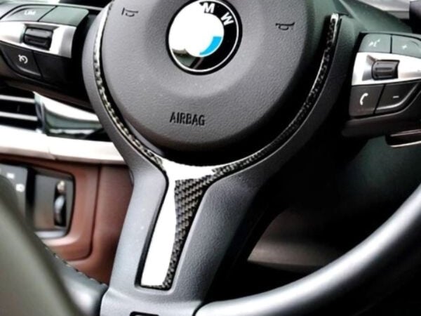 Bmw 1 2 3 4 series f20 f21 f22 f30 f31 f32 f34 carbon fiber steering wheel trim