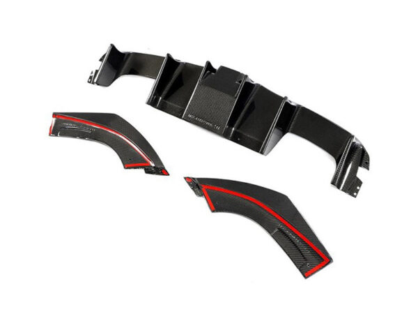 Bmw f87 m2 dtm style carbon fiber f1 led rain light rear diffuser