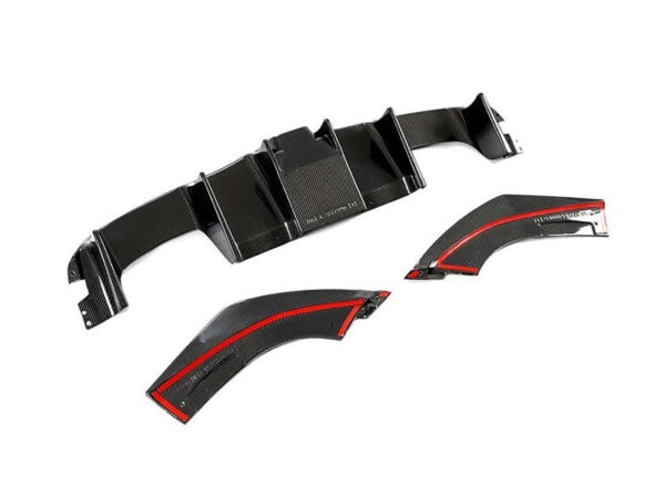 Bmw f87 m2 dtm style carbon fiber f1 led rain light rear diffuser