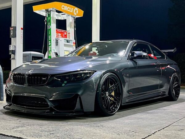 Bmw f80 f82 f83 m3 m4 gts style 2pc adjustable carbon fiber front splitter