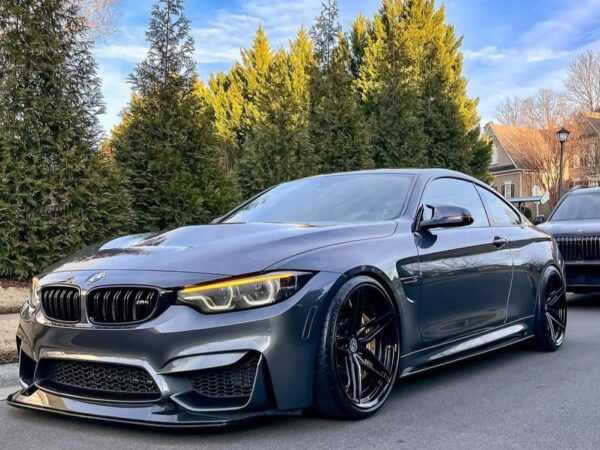 Bmw f80 f82 f83 m3 m4 gts style 2pc adjustable carbon fiber front splitter