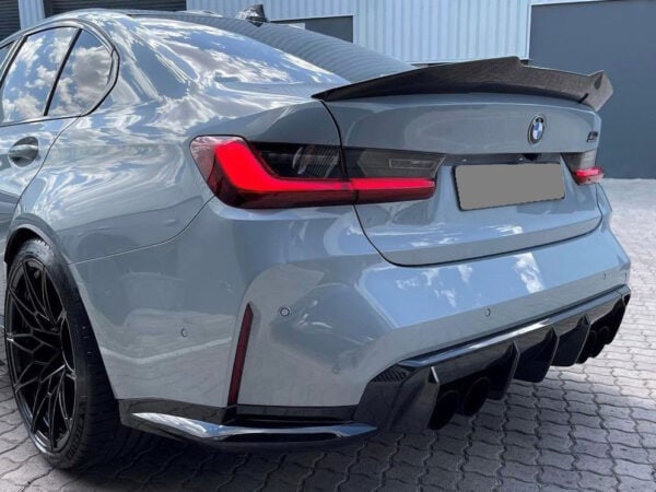 Bmw 3 series m3 g20 g80 psm style prepreg carbon fiber boot spoiler