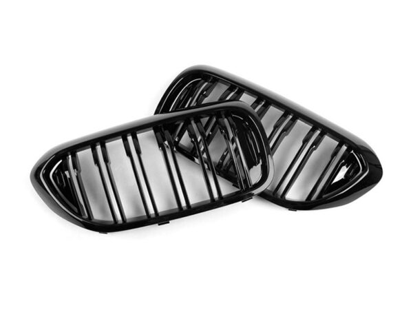 Bmw 5 series g30 g31 f90 m5 pre lci m style gloss black double kidney grilles