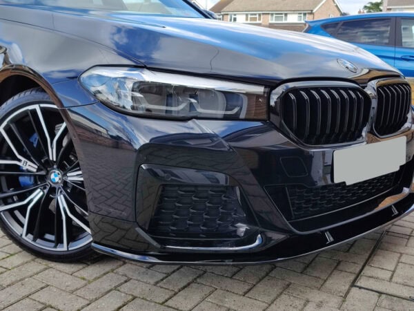 Bmw 5 series g30 g31 lci m sport performance gloss black front splitter