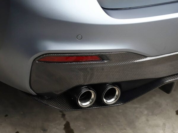 Bmw 5 series g30 g31 m sport performance style carbon fiber rear diffuser