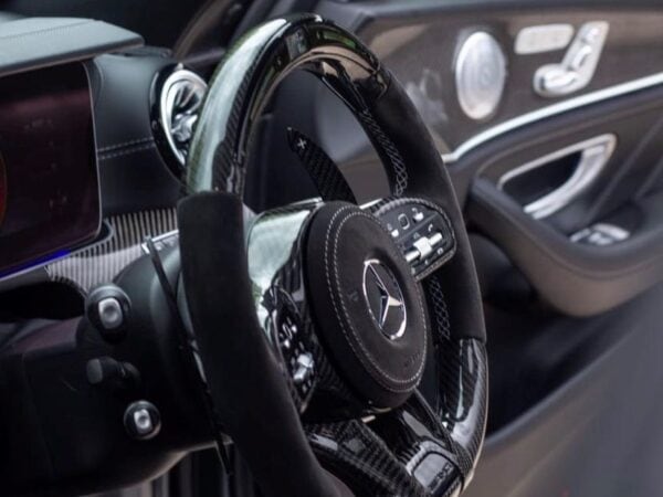 Mercedes-benz amg carbon fiber steering wheel paddle shifters