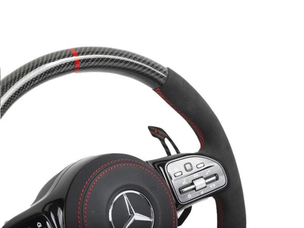 Mercedes-benz amg competition carbon fiber steering wheel paddle shifters
