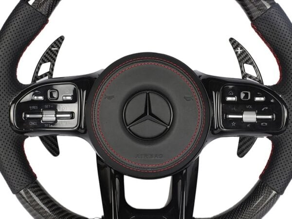 Mercedes-benz amg dtm carbon fiber steering wheel paddle shifters
