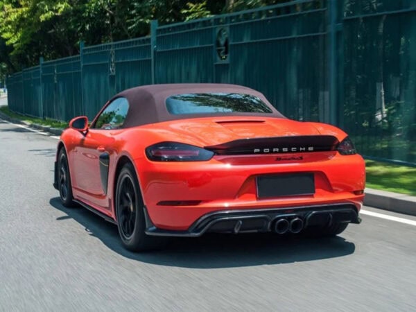 Porsche 718 boxster cayman spyder carbon fiber boot ducktail spoiler
