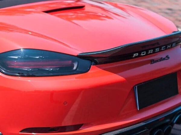 Porsche 718 boxster cayman spyder carbon fiber boot ducktail spoiler