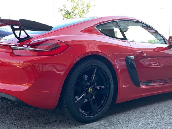 Porsche 718 981 986 987 boxster cayman carbon fiber gt4 style rear wing boot spoiler