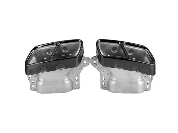 Mercedes-benz w176 c117 amg stainless steel gloss black exhaust tips