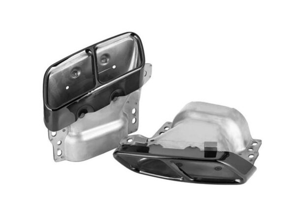Mercedes-benz w176 c117 amg stainless steel gloss black exhaust tips