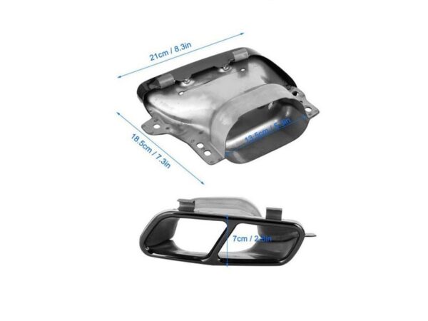 Mercedes-benz w176 c117 amg stainless steel gloss black exhaust tips