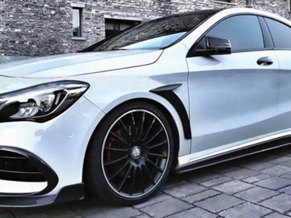 Mercedes-benz a class a45 w176 cla class cla45 c117 revozport style carbon fiber side skirts