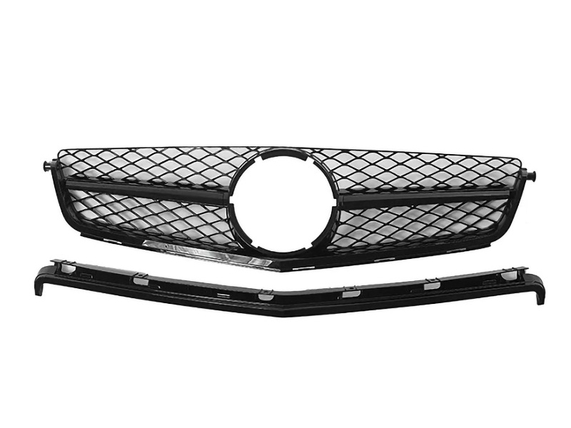 MERCEDES-BENZ C Class C204 S204 W204 C63 AMG GLOSS BLACK HONEYCOMB Style Grille